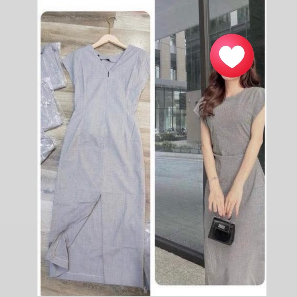 Zara Gray Midi Dress